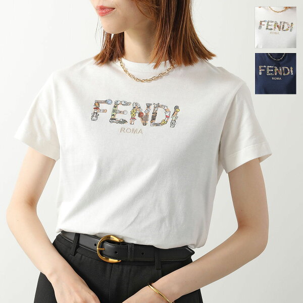 FENDI KIDS フェンディ キッズ Tシャツ JMI487 7AJ レディース ガールズ 半袖 カットソー ロゴT コットン クルーネック JMI4877AJF1I11【dc_kikaku】