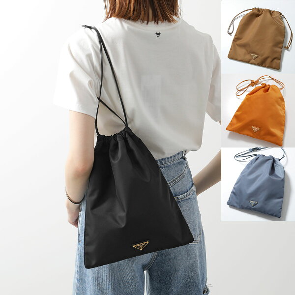 PRADA プラダ ポーチ 1NK01M 1NK001 2HG6 レディース ウィッシュ Re-Nylon ポーチ リナイロン 巾着バッグ トライアングルロゴ ドローストリング 鞄【dc_kikaku】