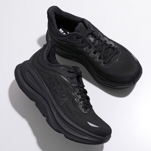 HOKA ONE ONE �z�J �I�l�I�l �X�j�[�J�[ M BONDI 9 WIDE �{���_�C ���C�h 1162013 BBLC �����Y ���[�J�b�g ���S �y�� 4.5cm �V���[�Y �C �u���b�N