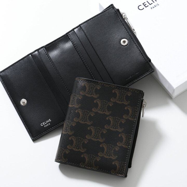 楽天市場】CELINE セリーヌ 二つ折り財布 COMPACT WALLET 10E492BZR 