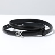 Calvin Klein カルバンクライン ナローベルト ROUND CK BUCKLE SMOOTH 15MM LV04F7085G レディース レザ…