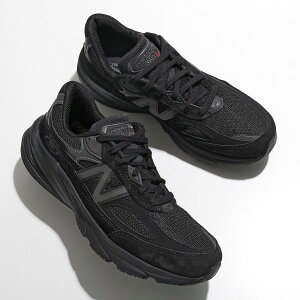 New Balance �j���[�o�����X �X�j�[�J�[ Made in USA 990v6 U990BB6 �����Y ���b�V�� �X�E�F�[�h ���[�X�A�b�v ���� �V���[�Y �C �I�[���u���b�N�y��B�z