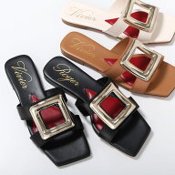 ROGER VIVIER ロジェヴィヴィエ フラットサンダル NEW METAL BUCKLE MULE RVW74738070 レディース レザー…