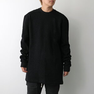 Rick Owens ���b�N�I�E�G���X �g���[�i�[ RICK S JUMBO LS T RU02F4275 WFE �����Y �R�b�g�����E�[�� �N���[�l�b�N ���N�� 09/BLACK