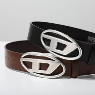 DIESEL ディーゼル ベルト B-1DR X08516 PR666 レディース Dロゴ レザー X08516PR666