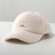 Chloe KIDS クロエキッズ キャップ C21312 レディース ガールズ ロゴ ボア ムートン シェルパフリース 帽…