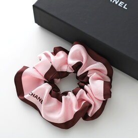 CHANEL シャネル シュシュ AAB845 B23692 レディース シルクツイル ジャカード ロゴ ヘアアクセサリー ヘアゴム 髪留め U8184