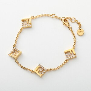 FENDI �t�F���f�B �u���X���b�g Forever Fendi Bracelet �t�H�[�G�o�[ 8AL492 ATEP ���f�B�[�X FF���S �N���X�^�� �A�N�Z�T���[ F089U/SOFT-GOLD+CRYSTAL 8AL492ATEPF089U