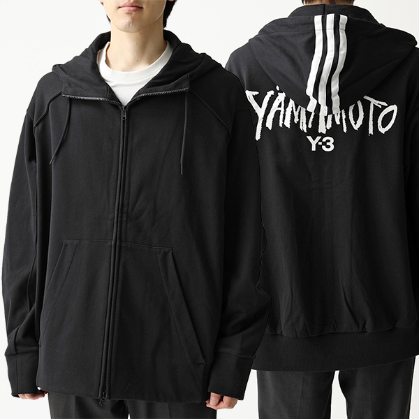 Y-3 ワイスリー adidas アディダス YOHJI YAMAMOTO DY7160 コラボ オーバーサイズ スウェット ジップアップ パーカー  BLACK メンズ | インポートセレクト musee