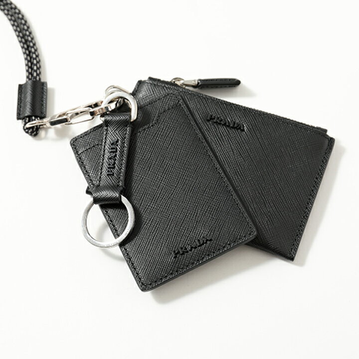楽天市場 Prada プラダ 2tt087 053 F0002 レザー トリックキーチェーン キーリング カード パスケース コインケース ネックストラップ付き Nero フラグメントケース メンズ インポートセレクト Musee