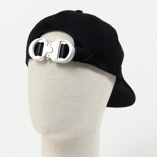 Dior ディオール 923C901A4511 900 CDメタルバックル付き コットン×レザー ベースボールキャップ 帽子 Noir メンズ |  インポートセレクト musee