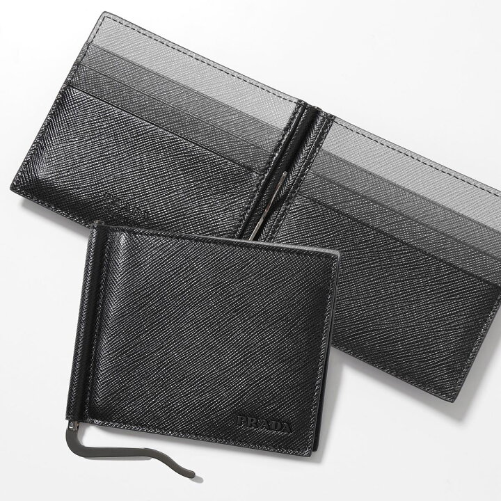 楽天市場】PRADA プラダ 2MN077 ZLP F0002 メタルマネークリップ付 二 