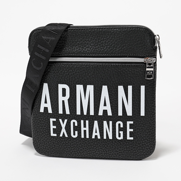 ARMANI EXCHANGE アルマーニ エクスチェンジ 952108 9A024 00020 エコレザー クロスボディ ボディバッグ  ショルダーバッグ BLACK 鞄 メンズ | インポートセレクト musee