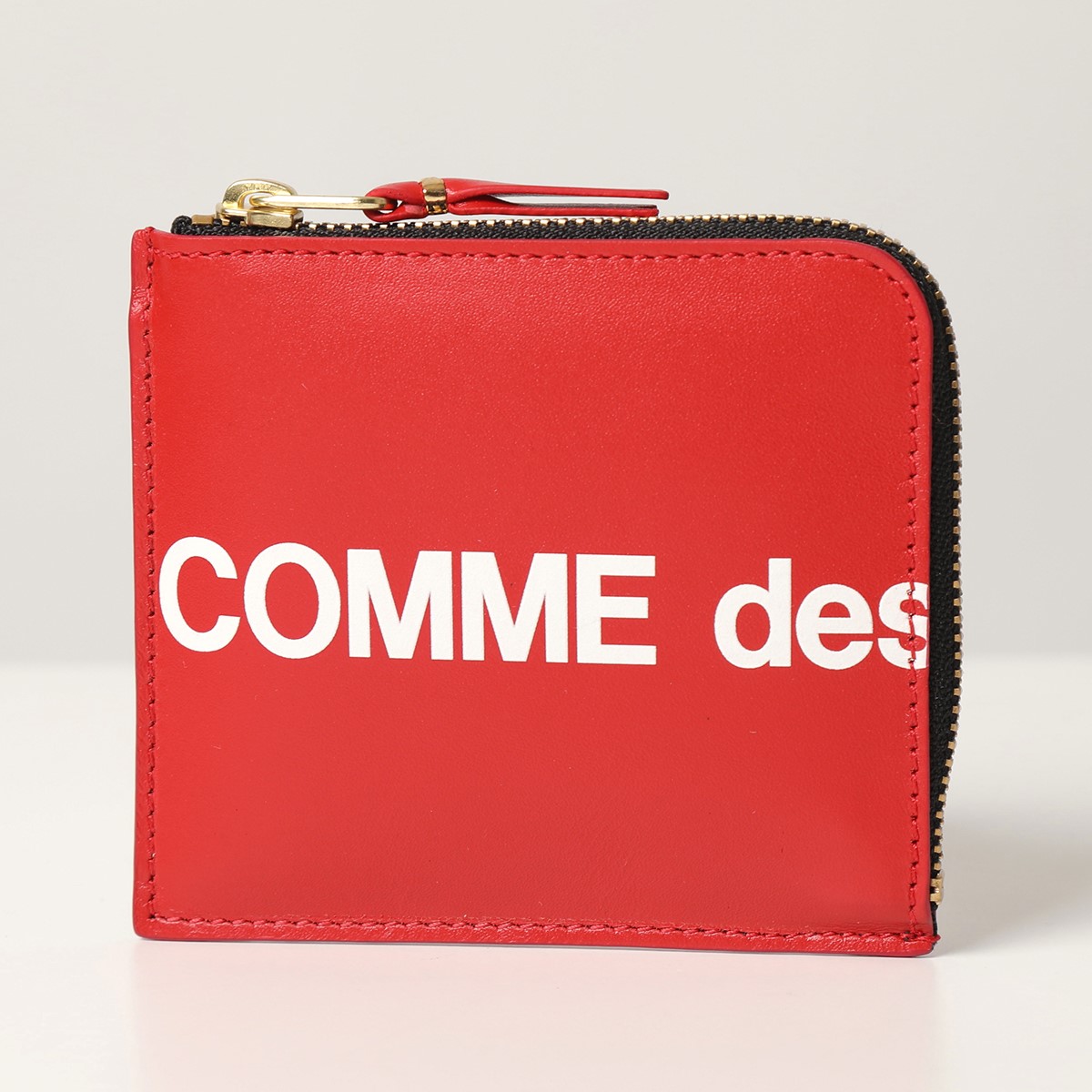 COMME des GARCONS コムデギャルソン SA3100HL HUGE LOGO L字ファスナー コインケース ミニ財布 小銭入れ  RED メンズ レディース インポートセレクト musee