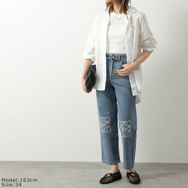 楽天市場】LOEWE ロエベ ジーンズ ANAGRAM CROPPED アナグラム 
