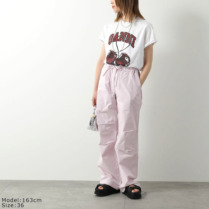 楽天市場】 GANNI ガニー パンツ WASHED COTTON CANVAS DRAW STRING  