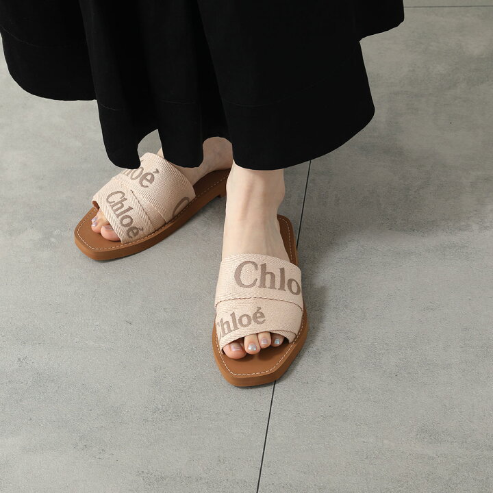 Chloe - Chloe クロエ キャンバス WOODY ボア サンダル 39の通販 by  