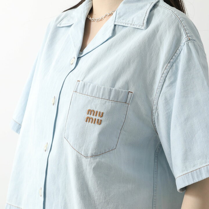 楽天市場】MIUMIU ミュウミュウ デニム シャツ GWC107 14HY レディース  