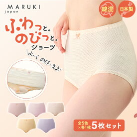 ショーツ レディース 綿 ふわっと。のびっと。伸びる エトワール841 ショーツ ベーシックショーツ 5色アソートM L LL 深め 食い込まない 女性 下着 日本製 コットン 天然素材