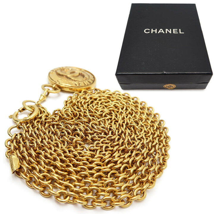 楽天市場】CHANEL シャネル ココマーク ヴィンテージ3連ネックレス 