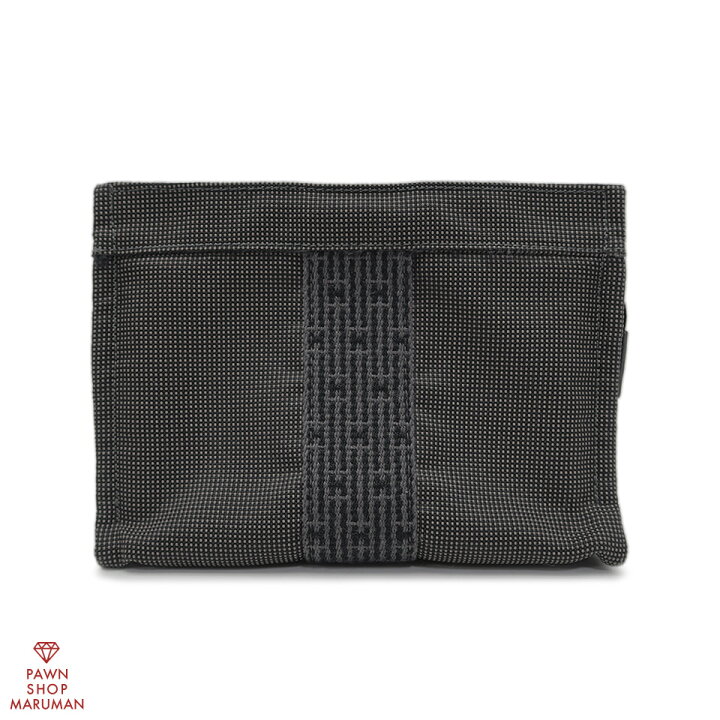 楽天市場】エルメス エールライン ポーチ ナイロンキャンバス グレー  