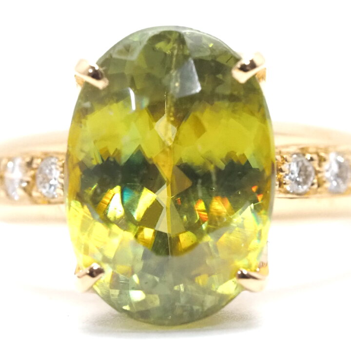 楽天市場】K18YG スフェーン ダイヤモンドリング#11 5.64ct 0.148ct 