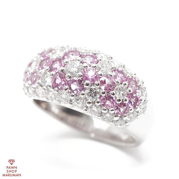 楽天市場】ピンクサファイア ダイヤモンドリング Pt900 1.55ct 1.25ct 
