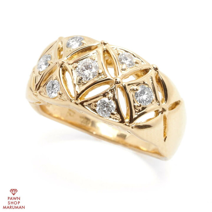 楽天市場】ダイヤモンドリング 750YG 0.313ct 0.44ct #13 イエロー  