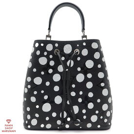 ルイ ヴィトン モノグラムアンプラント LV×YK ネオノエMM 草間彌生コラボ M21753 モノグラムアンプラントレザー ブラック×ホワイト×シルバー金具【送料無料】【中古】【レディース】