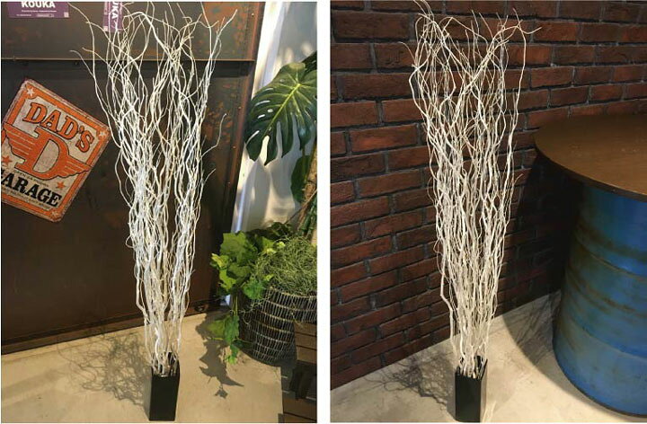 楽天市場 インテリア 枝 雲竜柳ホワイト花器付き カフェスタイル アレンジ ウンリュウ インテリア オブジェ 枝 本物 木の枝 インダストリアル 観葉植物 消臭 光触媒 モダン 大型 造花 黒い 自然素材 人工観葉植物 人工 和モダン 置物 和室 黒 白 マリイソル楽天