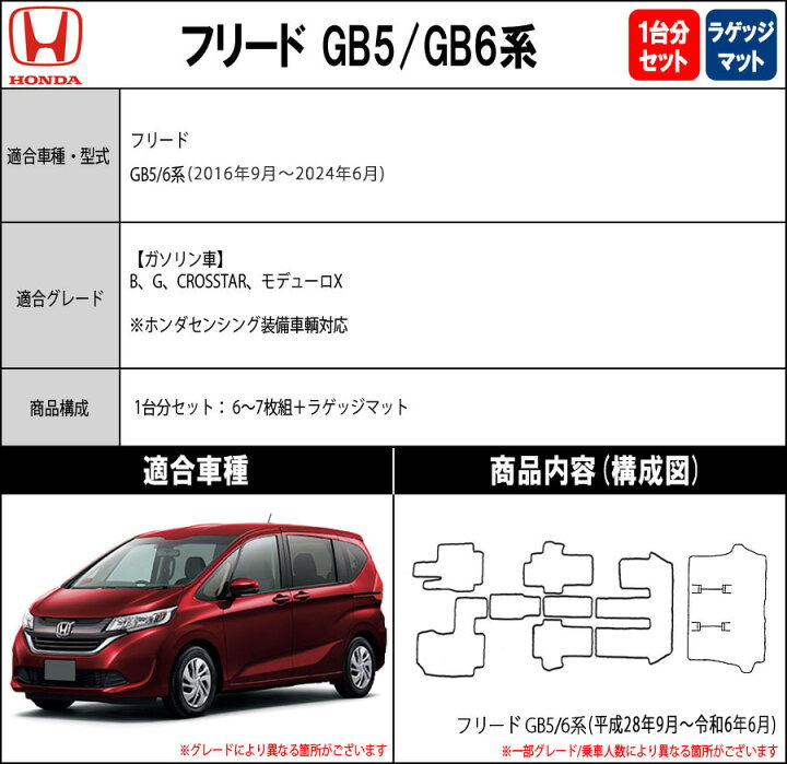 楽天市場】【ポイント5倍】ホンダ フリード GB5 GB6 系 1台分＋ 
