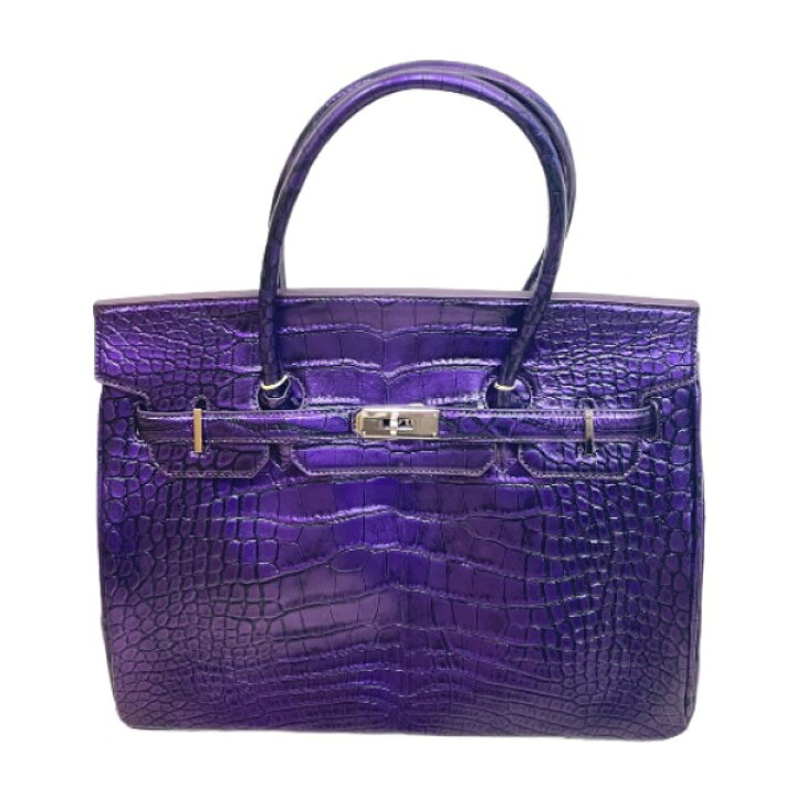 クロコダイル YB-2103 ハンドバッグ ゴールド CROCODILE 35cm