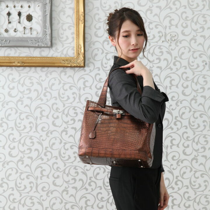 楽天市場】クロコダイル CROCODILE トートバッグ メタリック カデナ 