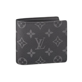 ルイヴィトン LOUIS VUITTON 二つ折り財布 ポルトフォイユ・ミュルティプル エクリプス 2つ折財布 M61695 ブラック LV【OS】