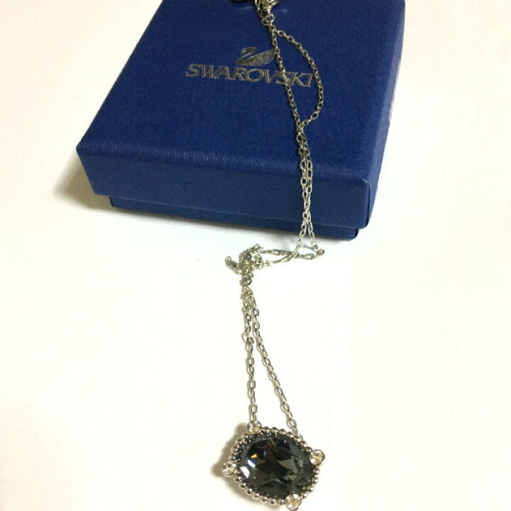 楽天市場】スワロフスキー SWAROVSKI ネックレス 黒 ラインストーン  