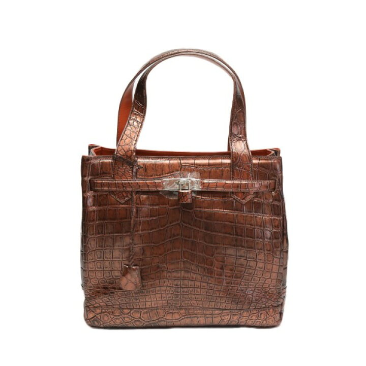楽天市場】クロコダイル CROCODILE トートバッグ メタリック バーキン 