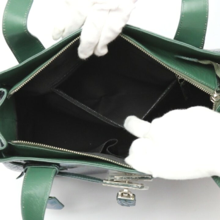 楽天市場】クロコダイル CROCODILE ハンドバッグ メタリック 3983 