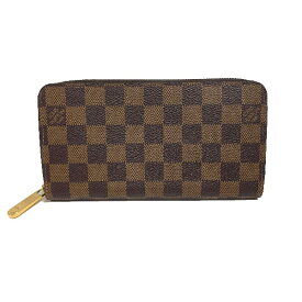 ラウンドファスナー ダミエ ジッピーウォレット N41661 ルイヴィトン ブラウン 長財布 LOUIS VUITTON LV 【SS】 【中古】