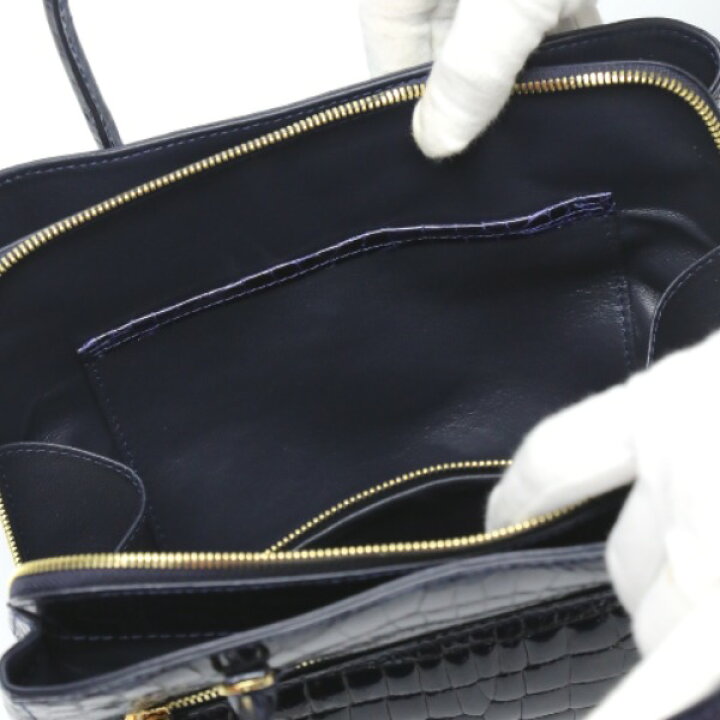 楽天市場】クロコダイル CROCODILE ハンドバッグ シャイニングクロコ 