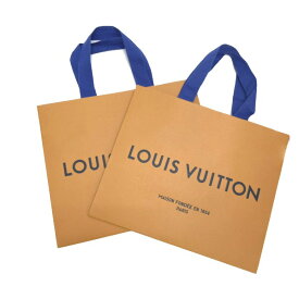 ルイヴィトン LOUIS VUITTON その他バッグ ショップ袋 手提げ袋 2枚 ショッパー オレンジ LV 【SS】 【中古】