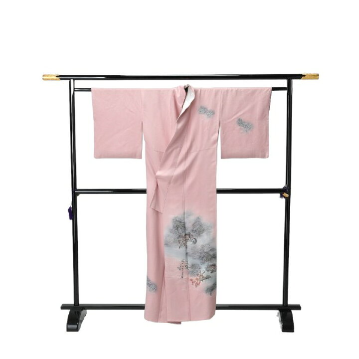 楽天市場】訪問着・付下 着物 和服 ダリア 山水画 うすピンク 【SS 