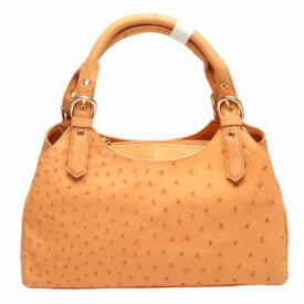 オーストリッチ ostrich ハンドバッグ ハンドバッグ フルポイント オーストリッチ 2271 オレンジ 【SS】 【中古】