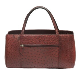 オーストリッチ ostrich ハンドバッグ フルポイント 横型 オーストリッチ エンジ 【SS】 【中古】