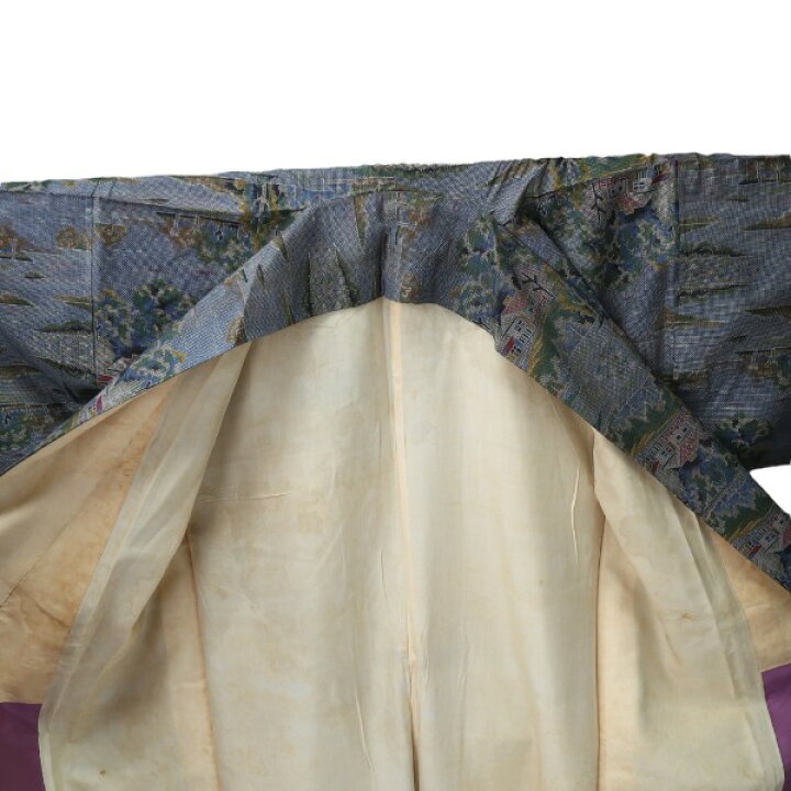 楽天市場】訪問着・付下 着物 和服 長着 大島 グリーン系 【H】 【中古 