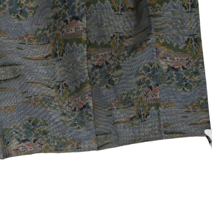楽天市場】訪問着・付下 着物 和服 長着 大島 グリーン系 【H】 【中古 