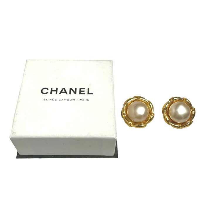 楽天市場】シャネル CHANEL イヤリング フェイクパール マメ有 ゴム無 