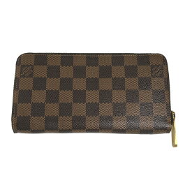 ルイヴィトン LOUIS VUITTON 長財布 ジッピー・ウォレット ダミエ ラウンドファスナー ダミエキャンバス N60015 エベヌ LV 【SS】 【中古】