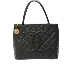 シャネル CHANEL トートバッグ ハンドバッグ キャビアスキン 復刻トート マットキャビアスキン ブラック 【SS】 【中古】