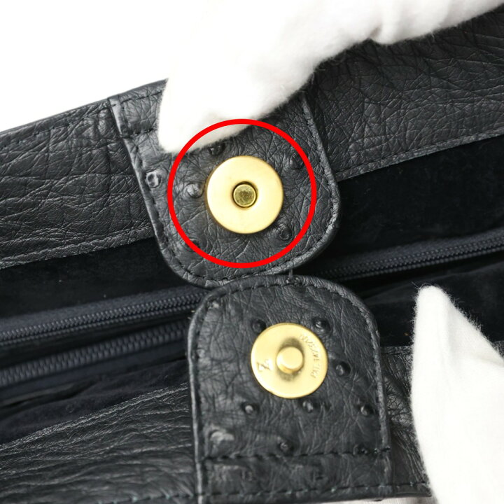 楽天市場】オーストリッチ ostrich ハンドバッグ ハンドバッグ 黒×GP 