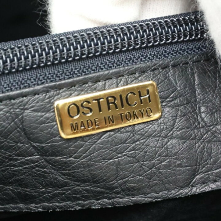 楽天市場】オーストリッチ ostrich ハンドバッグ ハンドバッグ 黒×GP 
